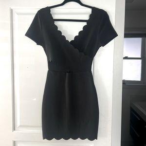 Tea & Cup Edged black Dress